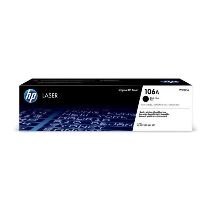 Cartouche de toner noir HP 106A W1106A pour Laser 107/135/137