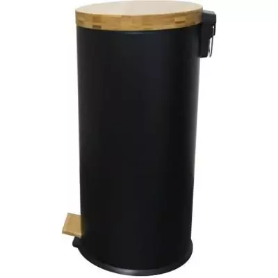 Poubelle de cuisine à pédale Forest - 30L - Noir mat