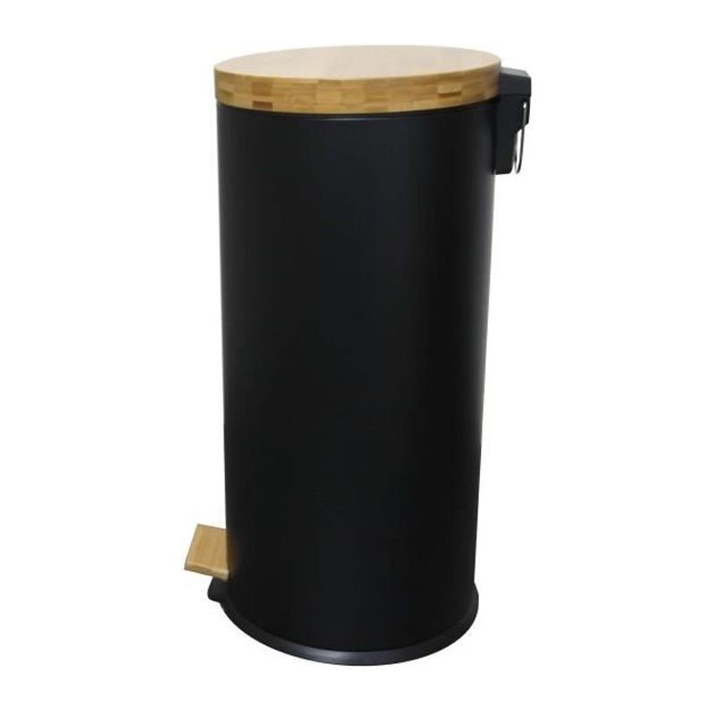 Poubelle de cuisine à pédale Forest - 30L - Noir mat