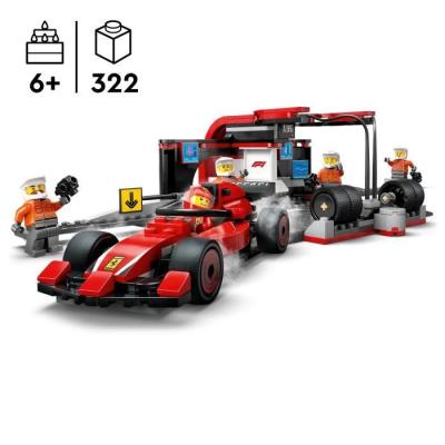 LEGO City 60443 : Arrêt au stand de F1 avec voiture Ferrari - Jeu de construction