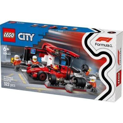 LEGO City 60443 : Arrêt au stand de F1 avec voiture Ferrari - Jeu de construction