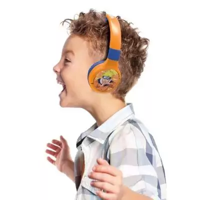 Casque 2 en 1 Bluetooth et Filaire Naruto avec Limitation Sonore