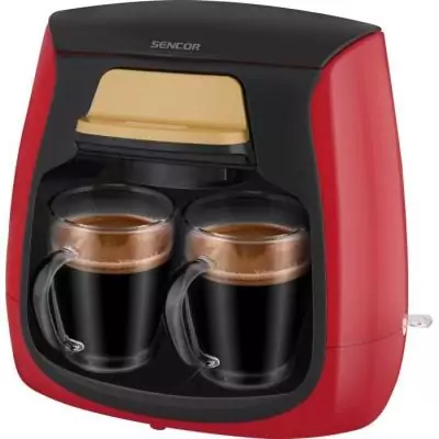Machine à café SENCOR SCE 2101RD - Compacte et Puissante - 0,3 L - 500 W