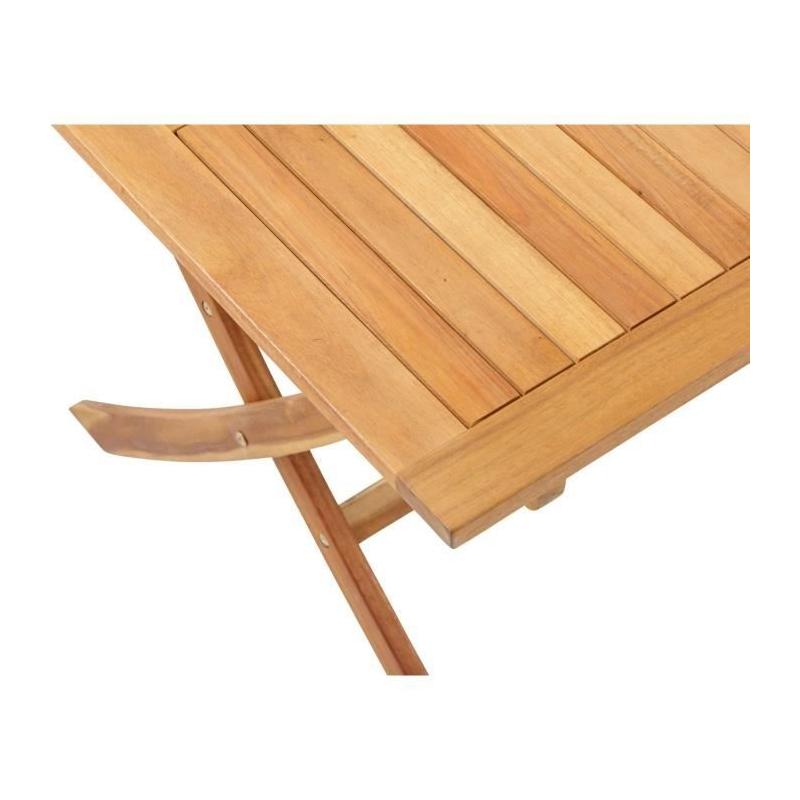 Ensemble repas de jardin en bois d'eucalyptus FSC - BANGGI - 4 personnes Livraison: 154 x 93 x 55 cm