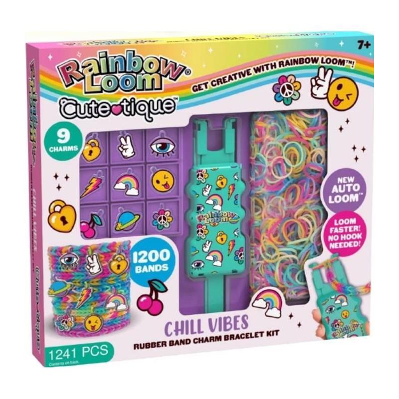 Coffret Bracelets Élastiques BANDAI - Rainbow Loom Cute Tique - 1200 Élastiques