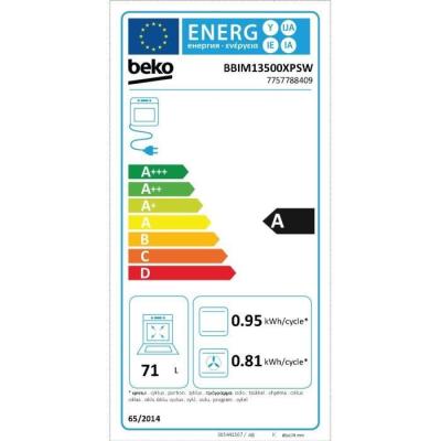 Four encastrable multifonction Beko - Pyrolyse - Inox / Noir - Porte froide