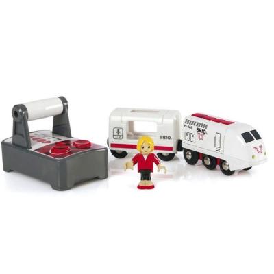 Train de Voyageur Radiocommandé BRIO World - Effets sonores et lumineux - Ravensburger - CIRCUIT MINIATURE - 3+ ans