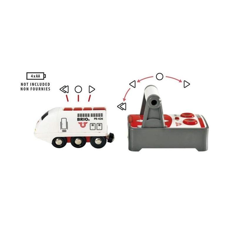 Train de Voyageur Radiocommandé BRIO World - Effets sonores et lumineux - Ravensburger - CIRCUIT MINIATURE - 3+ ans