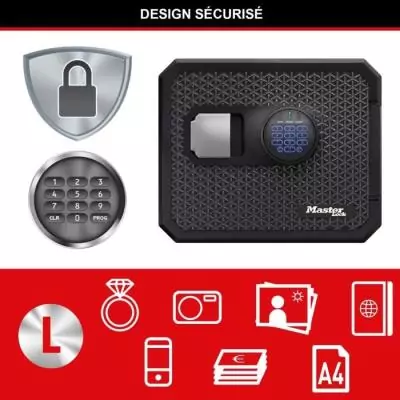 Coffre-fort sécurité MASTERLOCK FPW082FTCML - Ignifugé et étanche - Combinaison électronique - Format L