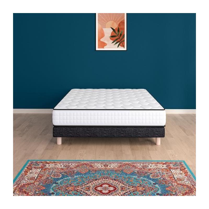 Ensemble Sommier et Matelas 140x190cm - Confort 798 Ressorts Ensachés