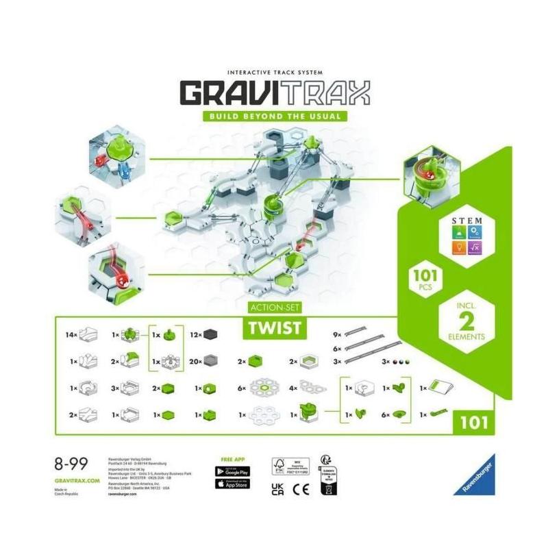 Gravitrax Starter Set Twist 101 pièces: jeu de construction créatif