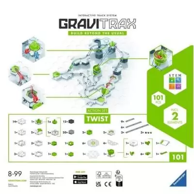 Gravitrax Starter Set Twist 101 pièces: jeu de construction créatif
