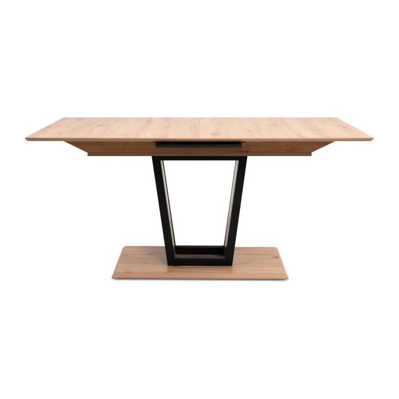 Table extensible SORIA - 10 personnes - Noir / Chene artisan