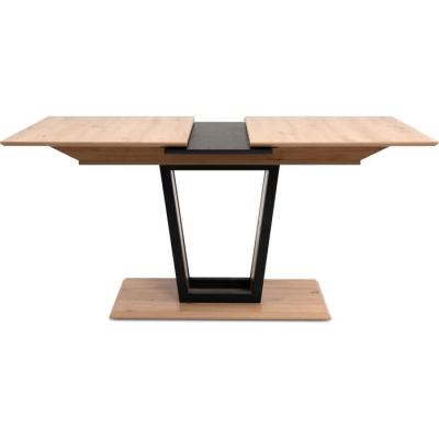 Table extensible SORIA - 10 personnes - Noir / Chene artisan