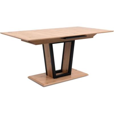Table extensible SORIA - 10 personnes - Noir / Chene artisan