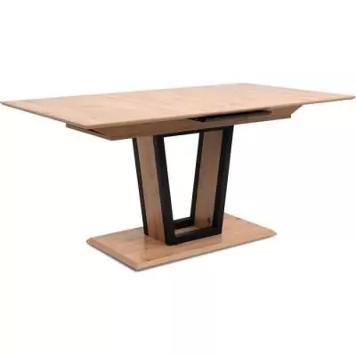 Table extensible SORIA - 10 personnes - Noir / Chene artisan Table extensible SORIA - 10 personnes - Noir / Chene artisan