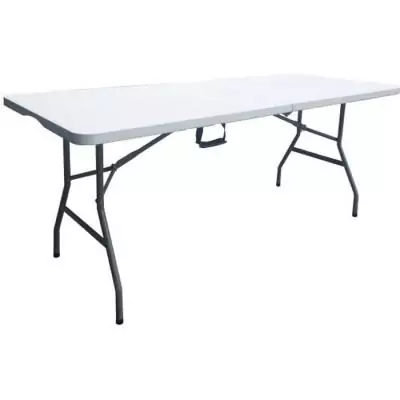 Table de réception pliante pour traiteur - 8 pers - 180x74xH73,5 cm - Noir