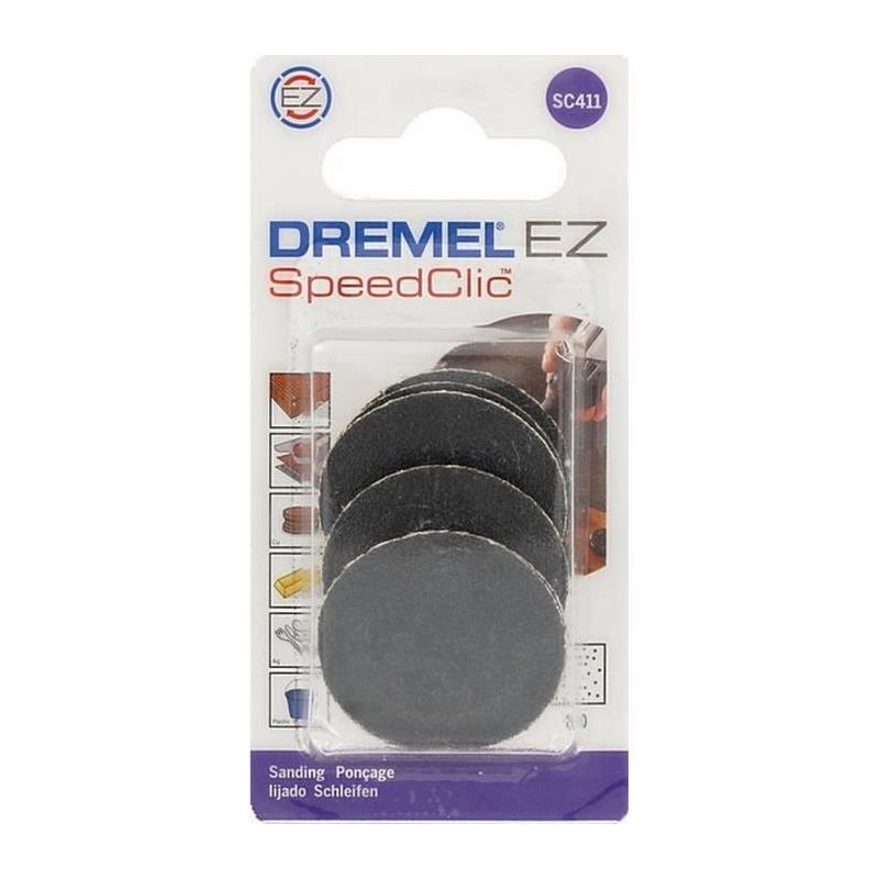 Disques de Ponçage DREMEL S411 EZ SpeedClic - Lot de 6 (Grain 60, Ø 30mm) - Accessoires de qualité supérieure