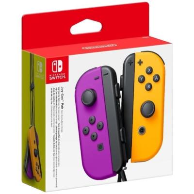Paire de Joy-Con Violet & Orange Néon pour Nintendo Switch