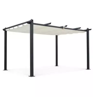 Pergola aluminium CORDOBA - Ecru - 4 x 3 m - Facile à monter Pergola aluminium CORDOBA - Ecru - 4 x 3 m - Facile à monter