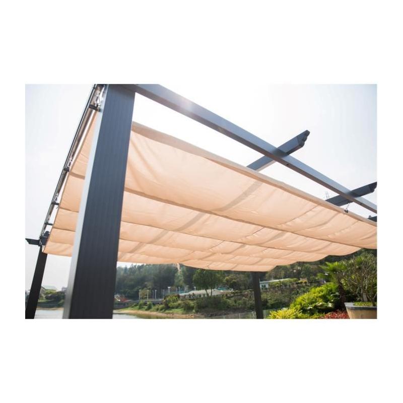 Pergola aluminium CORDOBA - Ecru - 4 x 3 m - Facile à monter