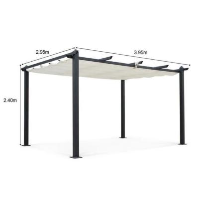 Pergola aluminium CORDOBA - Ecru - 4 x 3 m - Facile à monter