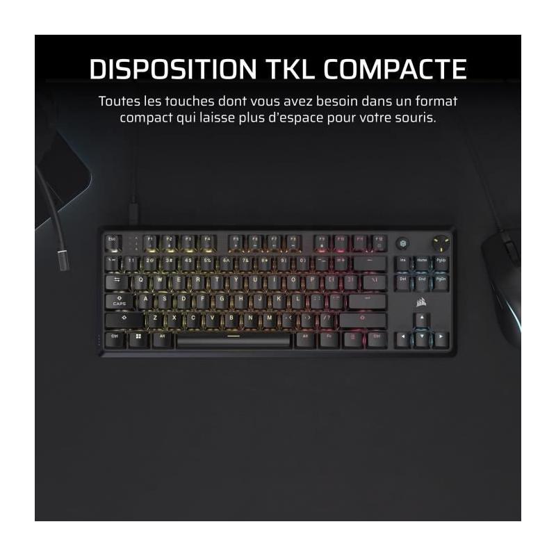 Clavier Gaming CORSAIR K70 Core TKL RGB - Switchs MLX Red v2