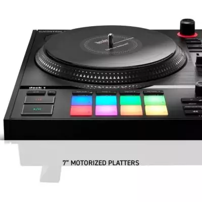 Contrôleur DJ motorisé HERCULES DJCONTROL INPULSE T7 - Platines noires