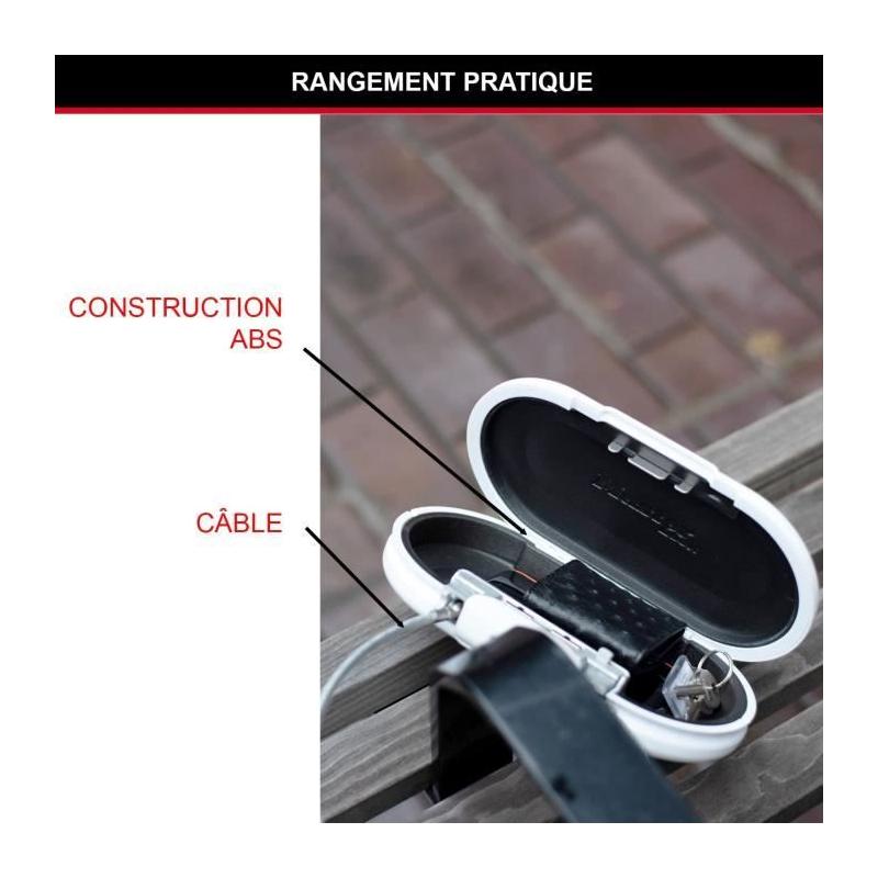 Mini Coffre-fort Portable - MASTER LOCK - Blanc - Avec Câble