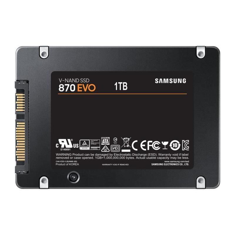 SSD Interne SAMSUNG 870 EVO 1 To - Performances exceptionnelles