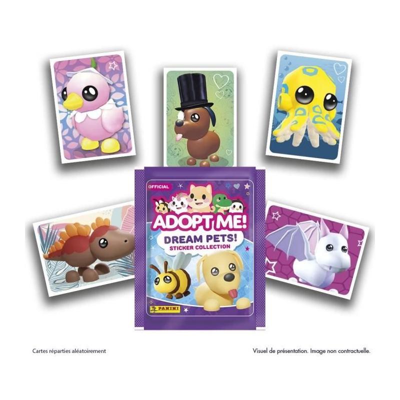 Pack de démarrage PANINI - Adopt Me! Roblox - Contient un album, 2 pochettes, 1 carte édition limitée et 10 stickers