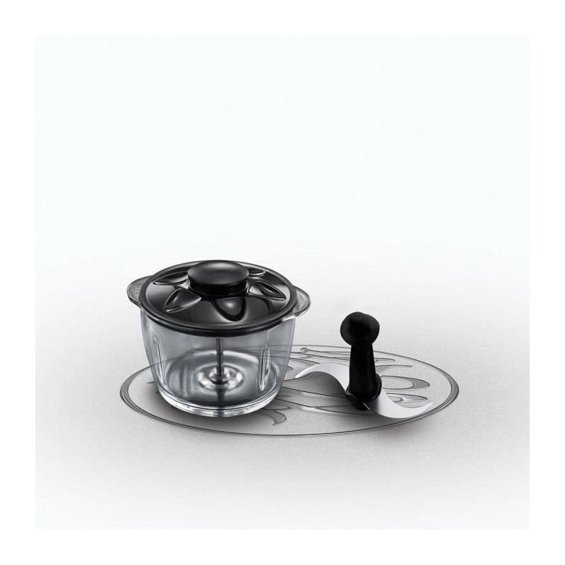 Mini Hachoir RUSSELL HOBBS Desire 24662-56 - Puissant 200W - Bol en verre 1 L - Lames inox - Noir mat