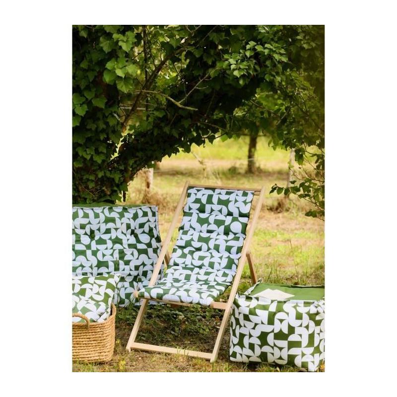 Chilienne matelassée JARDIN PRIVE ECLIPSE Avocat - Confort et style pour vos moments de détente au soleil