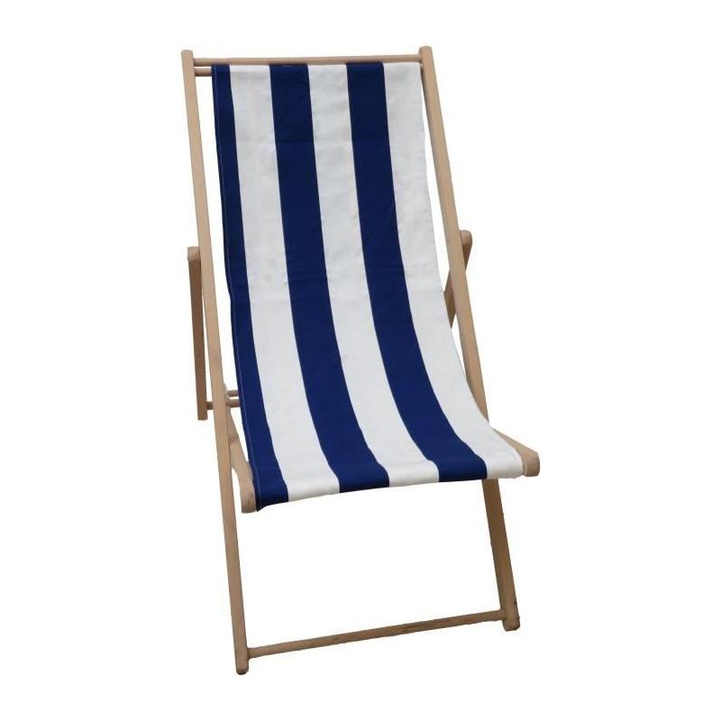 Chilienne agrafée JARDIN PRIVE - Rayures Bleu/Blanc - Confortable et stylée