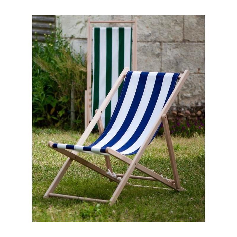 Chilienne agrafée JARDIN PRIVE - Rayures Bleu/Blanc - Confortable et stylée