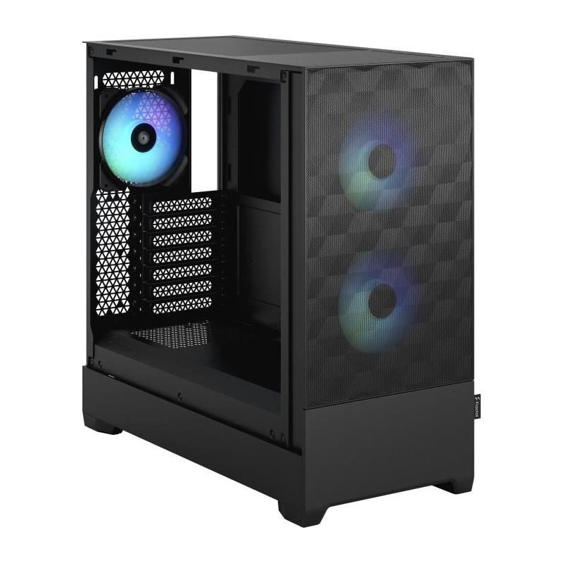 Boîtier PC FRACTAL DESIGN Pop Air RGB Black TG - Noir (FD-C-POR1A-06) - Dimensions compactes
