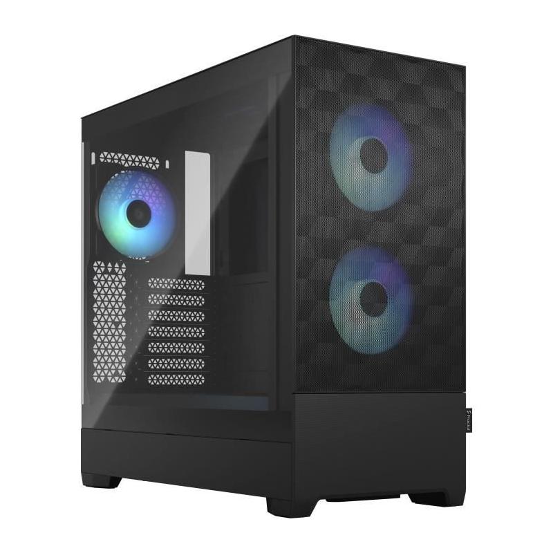 Boîtier PC FRACTAL DESIGN Pop Air RGB Black TG - Noir (FD-C-POR1A-06) - Dimensions compactes