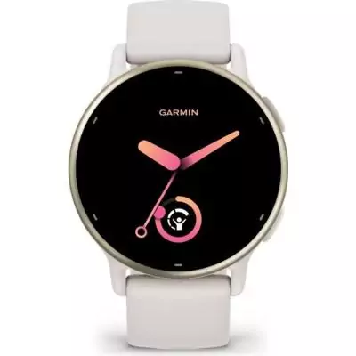 Montre GPS connectée GARMIN Vivoactive 5 - WiFi - Crème Doré - Bracelet Beige