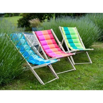 Chilienne matelassée JARDIN PRIVE - Rouge: Confort Made in France