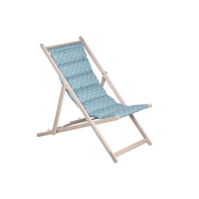 Chilienne matelassée Danemark bleu en bois massif - Fait en France