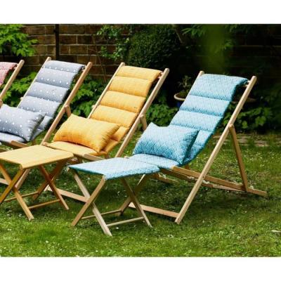 Chilienne matelassée Danemark bleu en bois massif - Fait en France