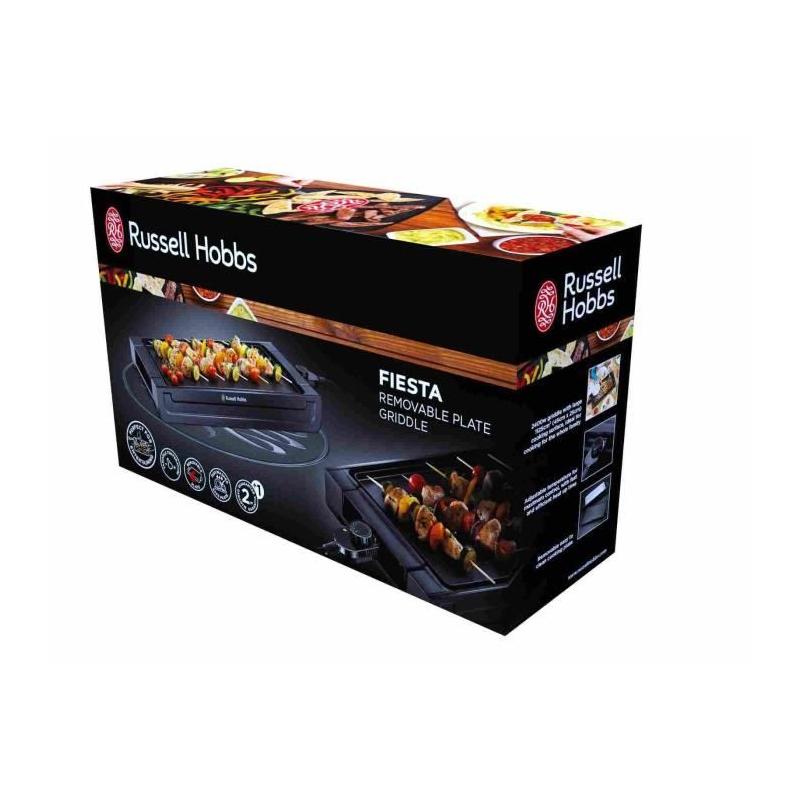 Plancha RUSSELL HOBBS Fiesta 22550-56 - 2400W - Surface de cuisson 45x25cm - Noir