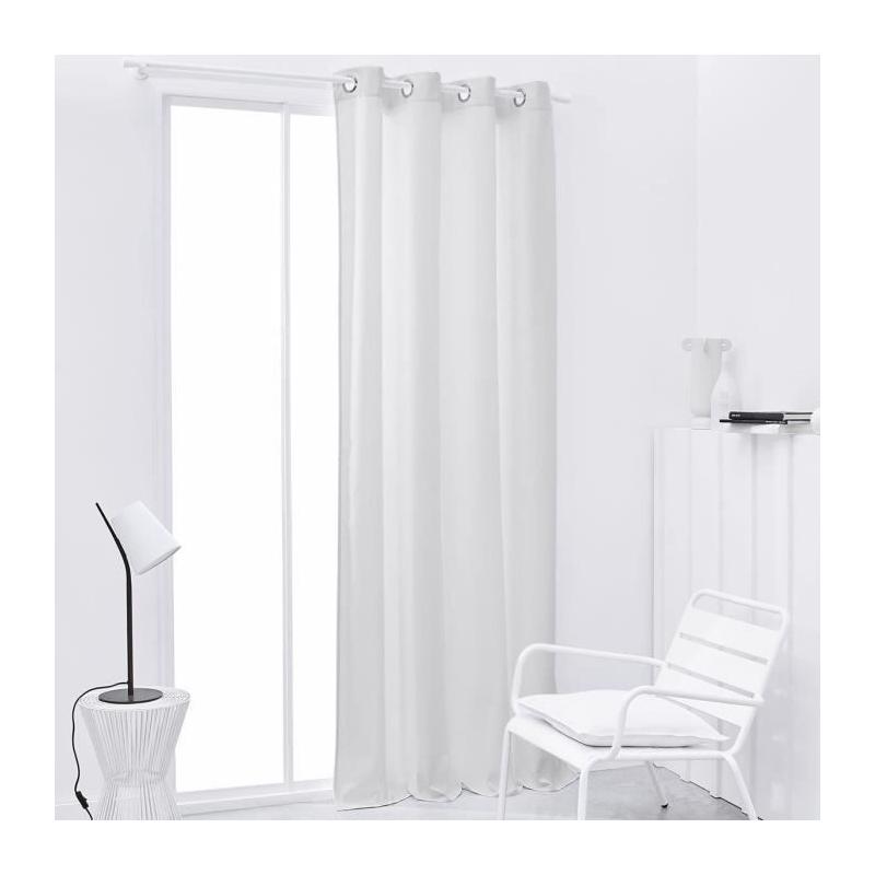 Rideau Blanc Isolant à Oeillets 140x240 cm - Promo!