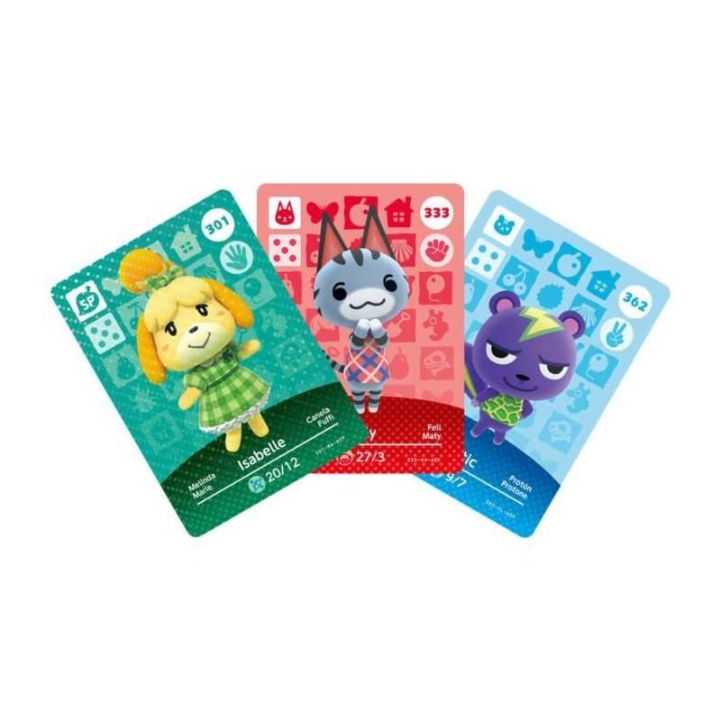 Cartes Amiibo Animal Crossing Série 4 - Pack de 3 cartes collector
