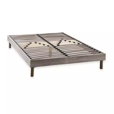 Sommier en kit 140x190 DEKO DREAM - Chêne et gris