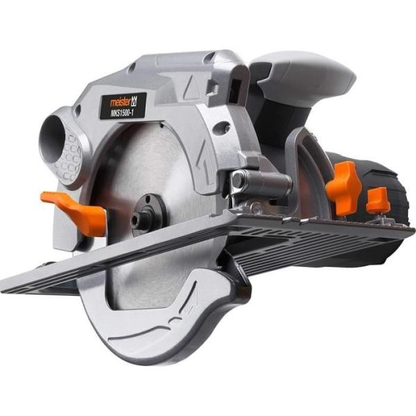 Scie circulaire MEISTER 1500W Laser - Réglage d'angle sans outil - Profondeur de coupe 66mm