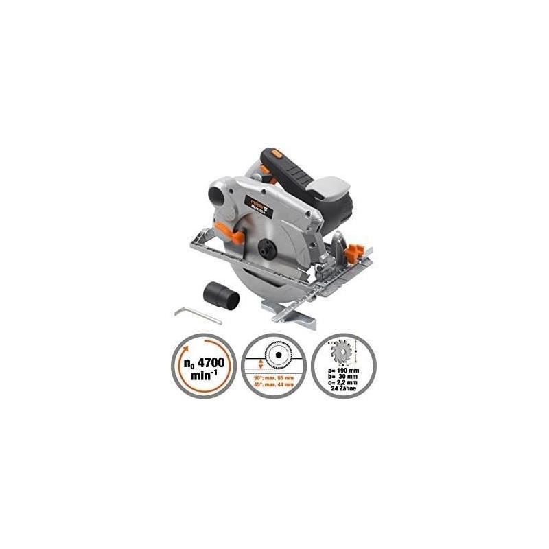 Scie circulaire MEISTER 1500W Laser - Coupe précise jusqu'à 66mm