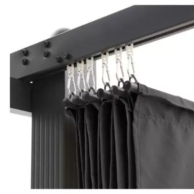 Pergola en aluminium CORDOBA - Gris - 3 x 3 m - Facile à Monter