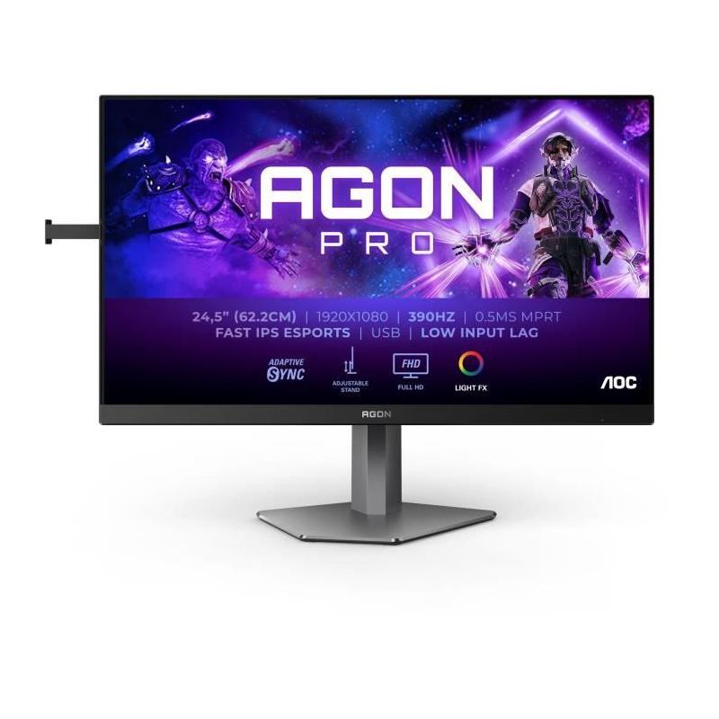Écran PC AOC AG256FS 24,5 FHD IPS 390Hz 0,3ms - Réglable en hauteur