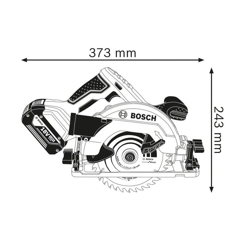 Scie circulaire Bosch GKS 18V-57 G - Performances professionnelles